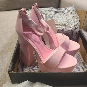 Dolls Kill Holy Revelation Pure Platform Heels | Pink | Size 8